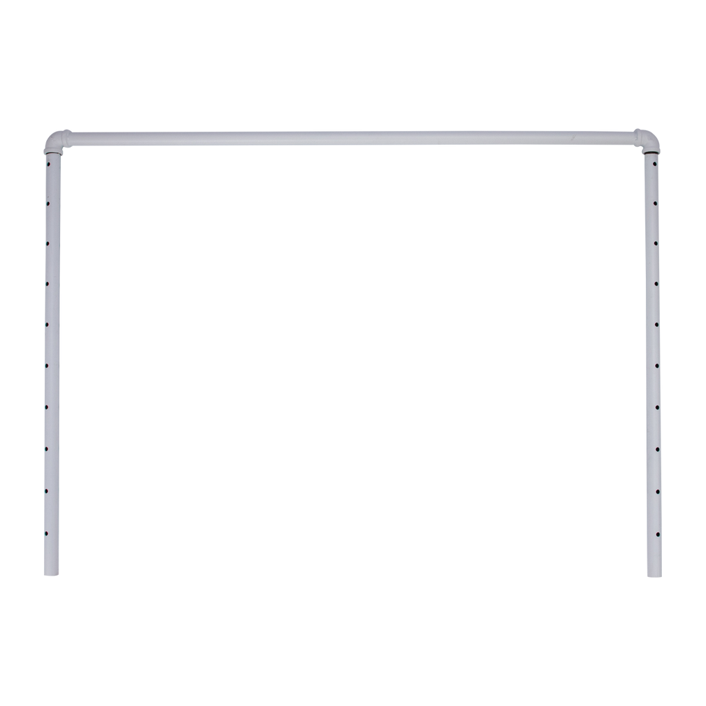 Boutique White Pipe Single Rail Ballet Bar Clothing Rack