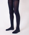 Navy Glitter Kids Tights