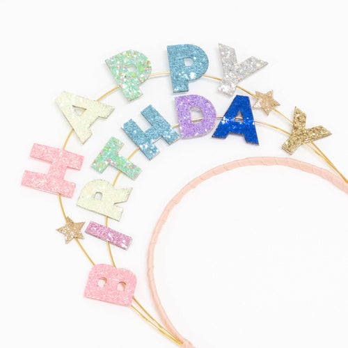 Happy Birthday Glitter Headband