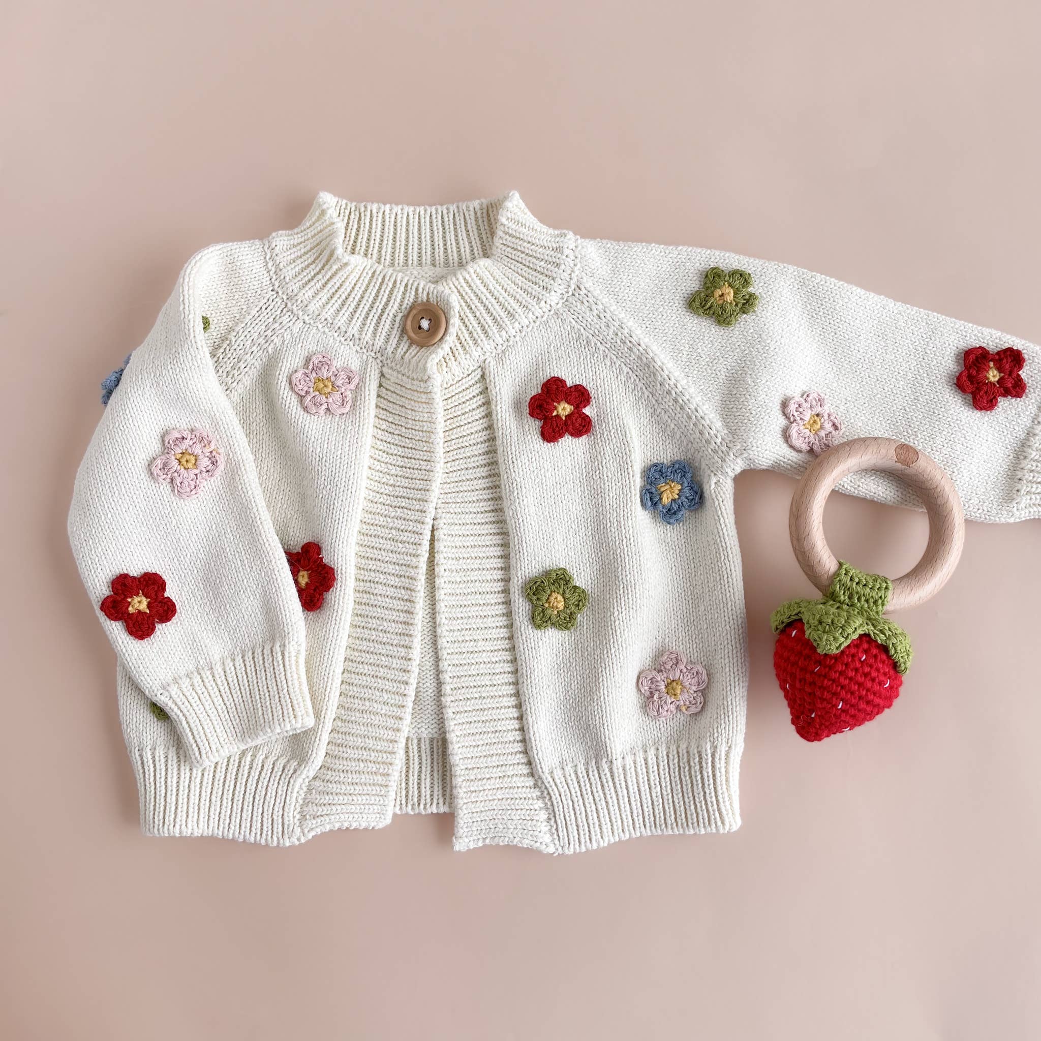 Cotton Flower Cardigan Color Baby Sweaters Clothing