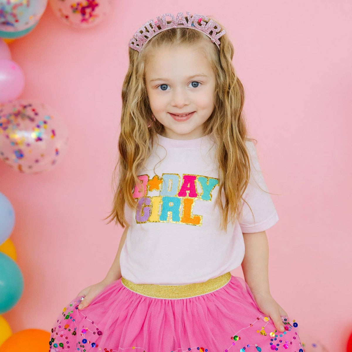 Birthday Girl Patch Short Sleeve T-Shirt - Ballet - Kids