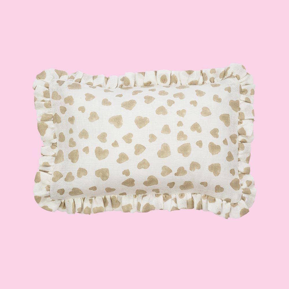Muslin Ruffle Mini Pillow
