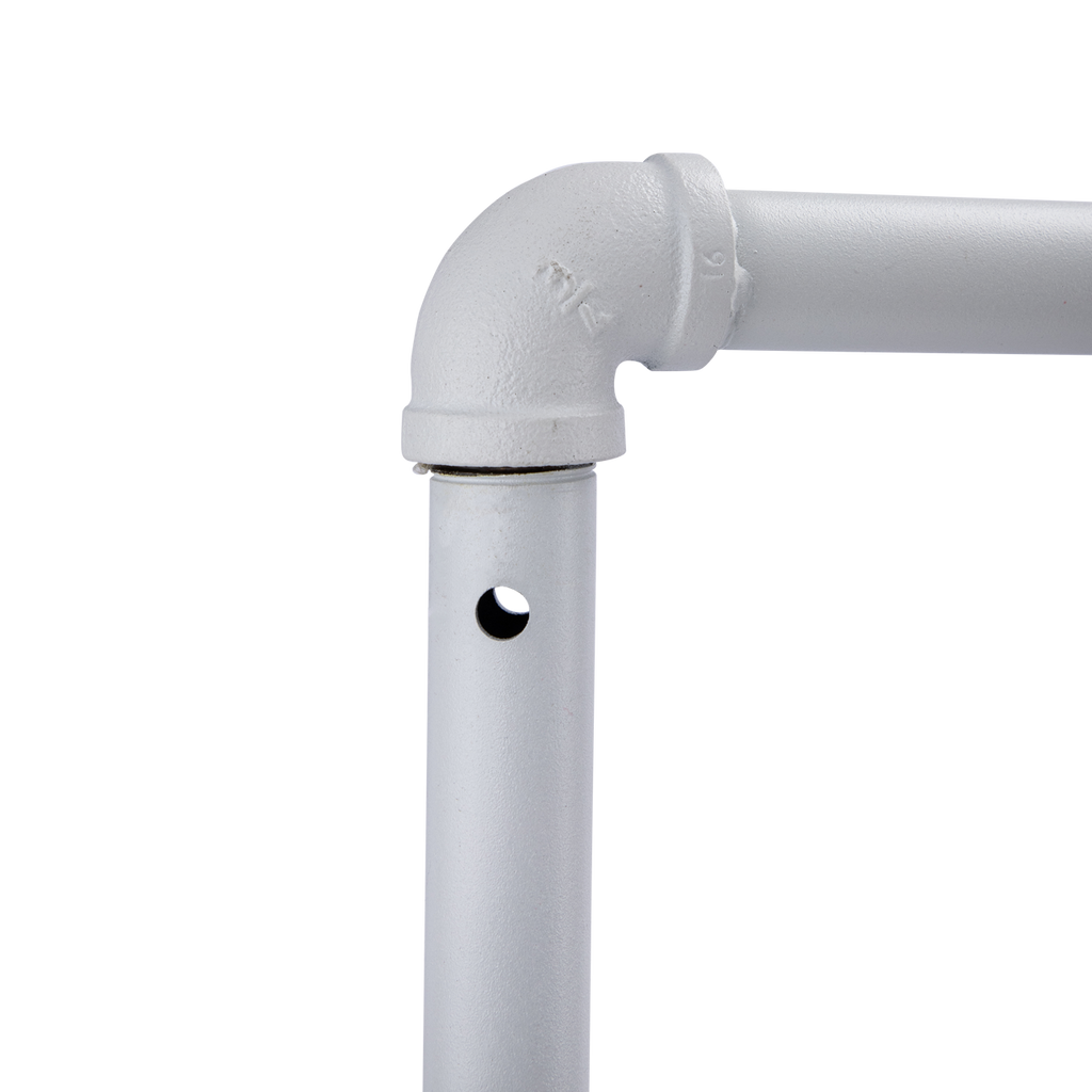 Boutique White Pipe Single Rail Ballet Bar Clothing Rack