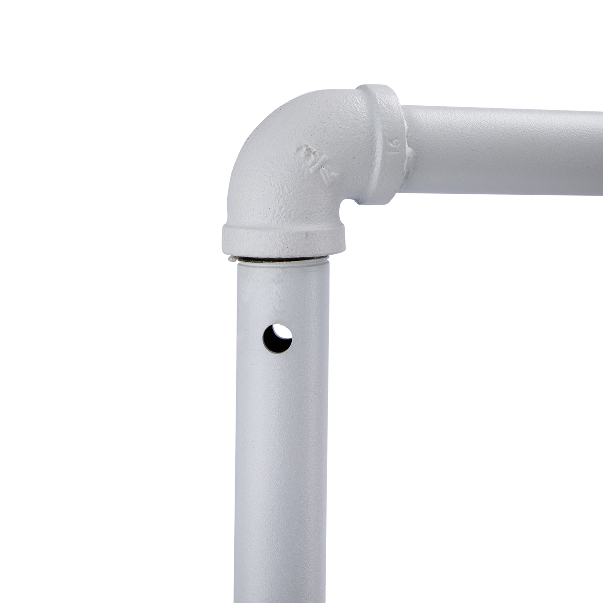 Boutique White Pipe Single Rail Ballet Bar Clothing Rack