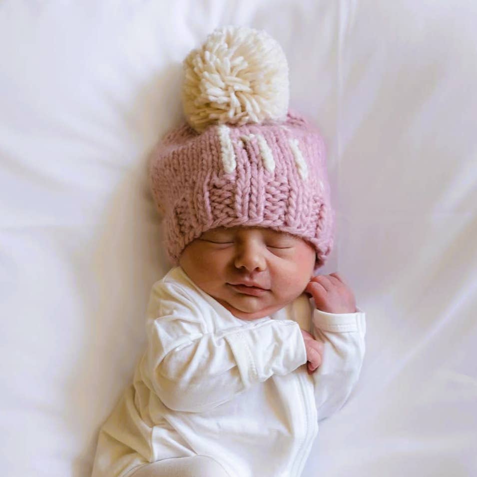 Hi. Rosy Hand Knit Beanie Hat Baby & Kids