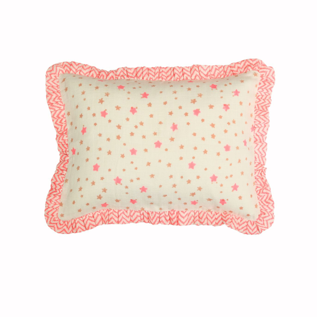 Muslin Ruffle Mini Pillow