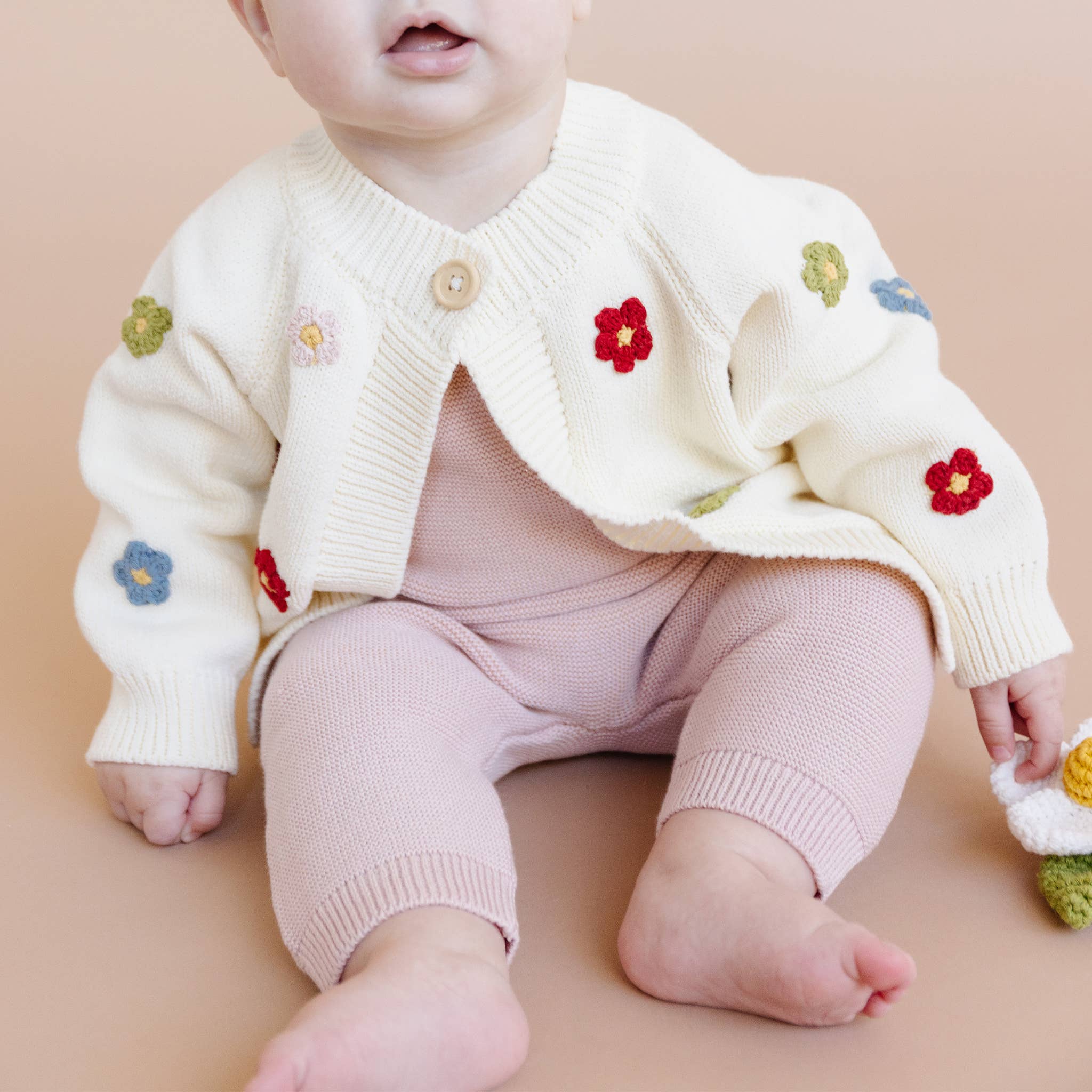 Cotton Flower Cardigan Color Baby Sweaters Clothing
