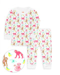 The Organic Long Sleeve Pajama Set [Monkeying Around Pink]