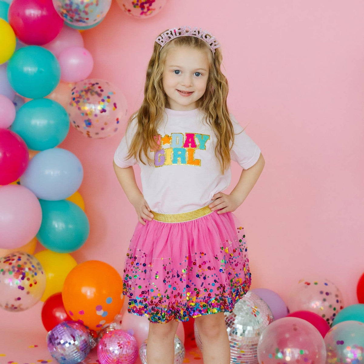 Birthday Girl Patch Short Sleeve T-Shirt - Ballet - Kids