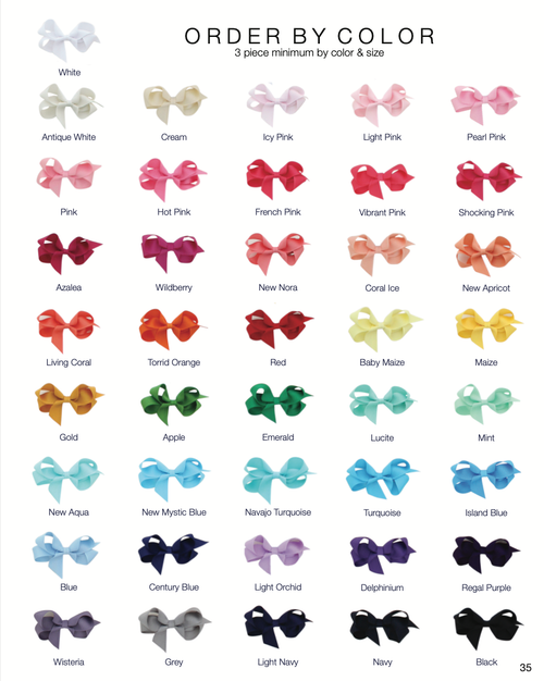 Big (5 in.) Classic Grosgrain Bow by Color