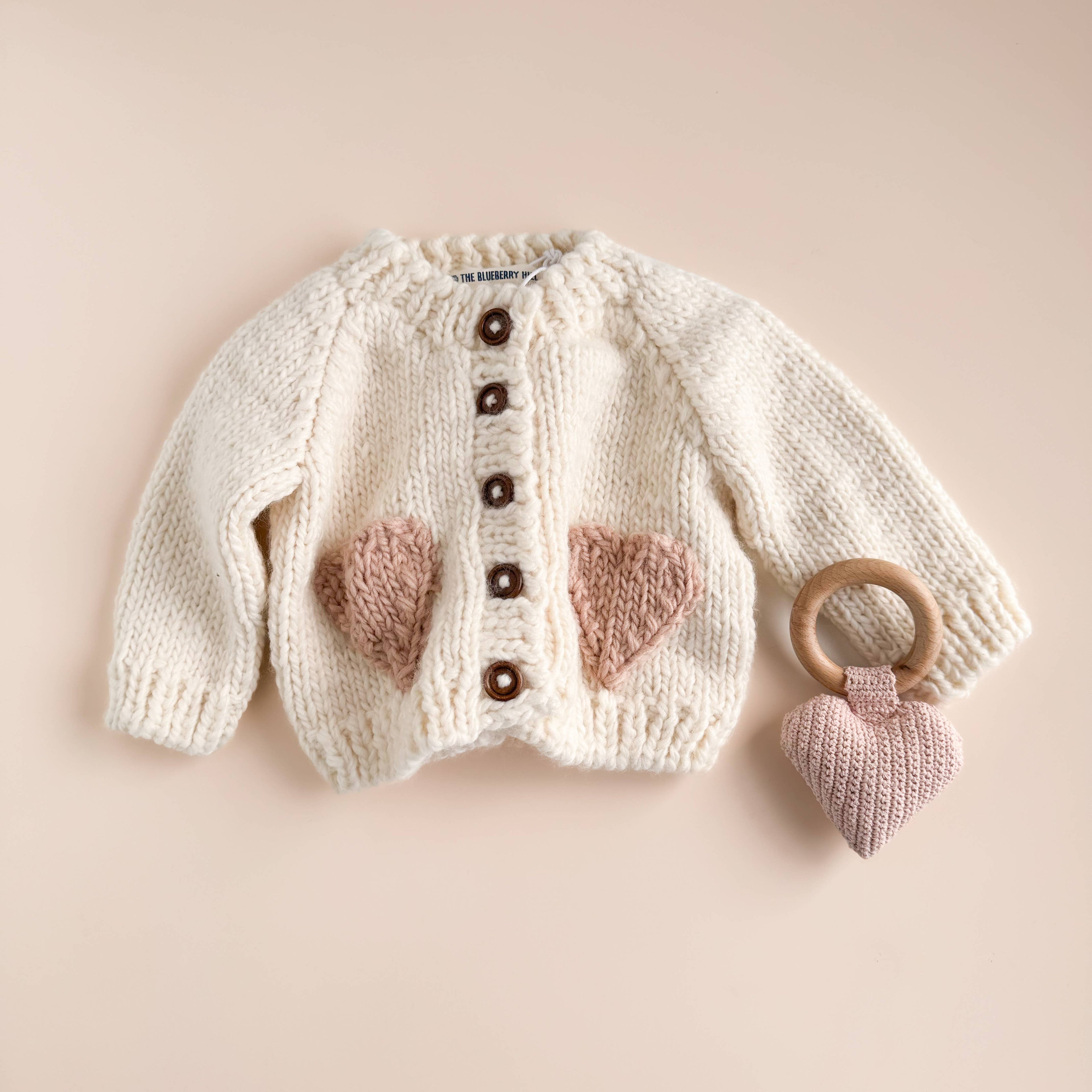 Heart Cardigan Blush Baby Girls Clothing Fall Winter Sweater