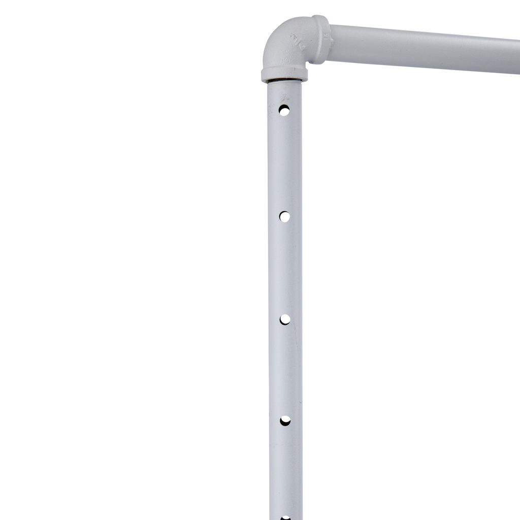 Boutique White Pipe Single Rail Ballet Bar Clothing Rack