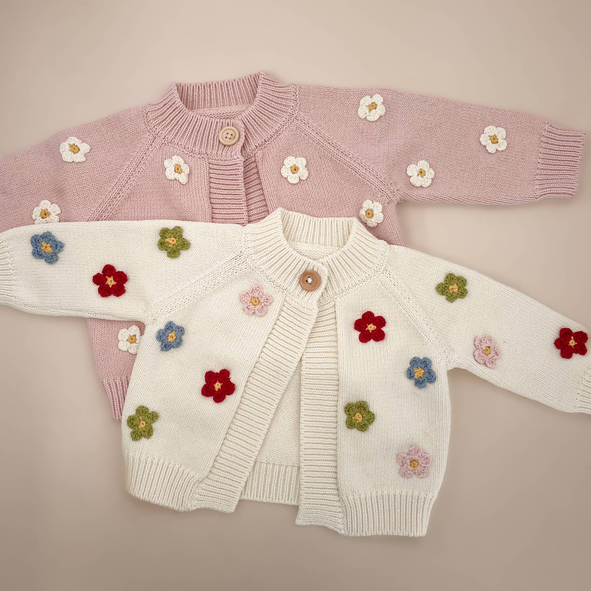 Cotton Flower Cardigan Color Baby Sweaters Clothing