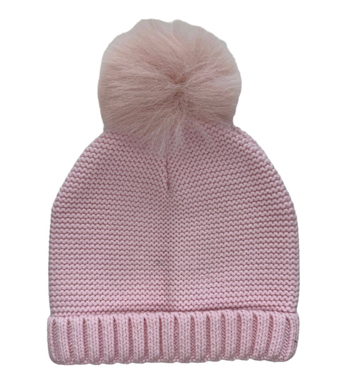 1731 - Faux Fur Pompom Knit Hat