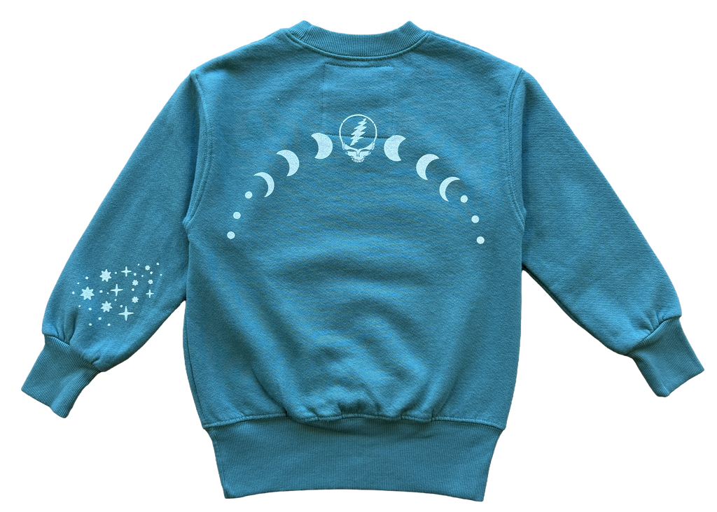 Grateful Dead Moon and Bears Green Crewneck