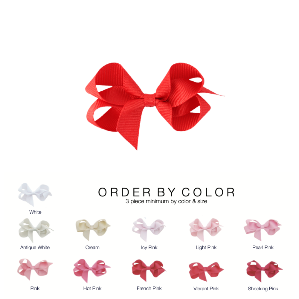Small (4 in.) Classic Grosgrain Bow by Color