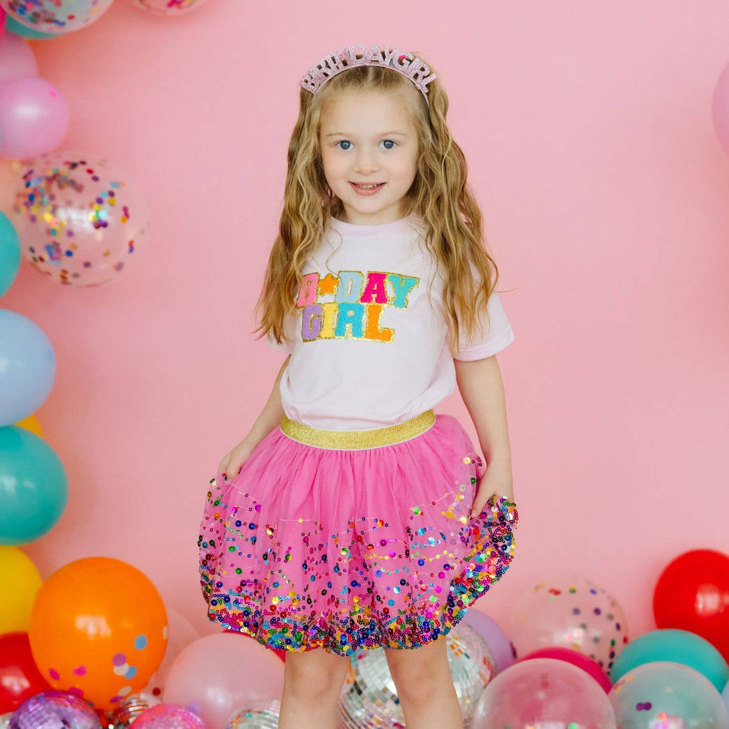 Birthday Girl Patch Short Sleeve T-Shirt - Ballet - Kids
