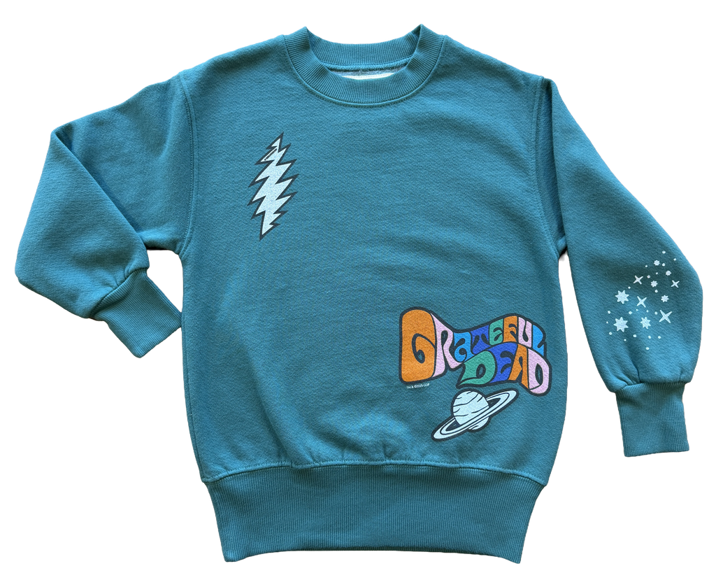 Grateful Dead Moon and Bears Green Crewneck