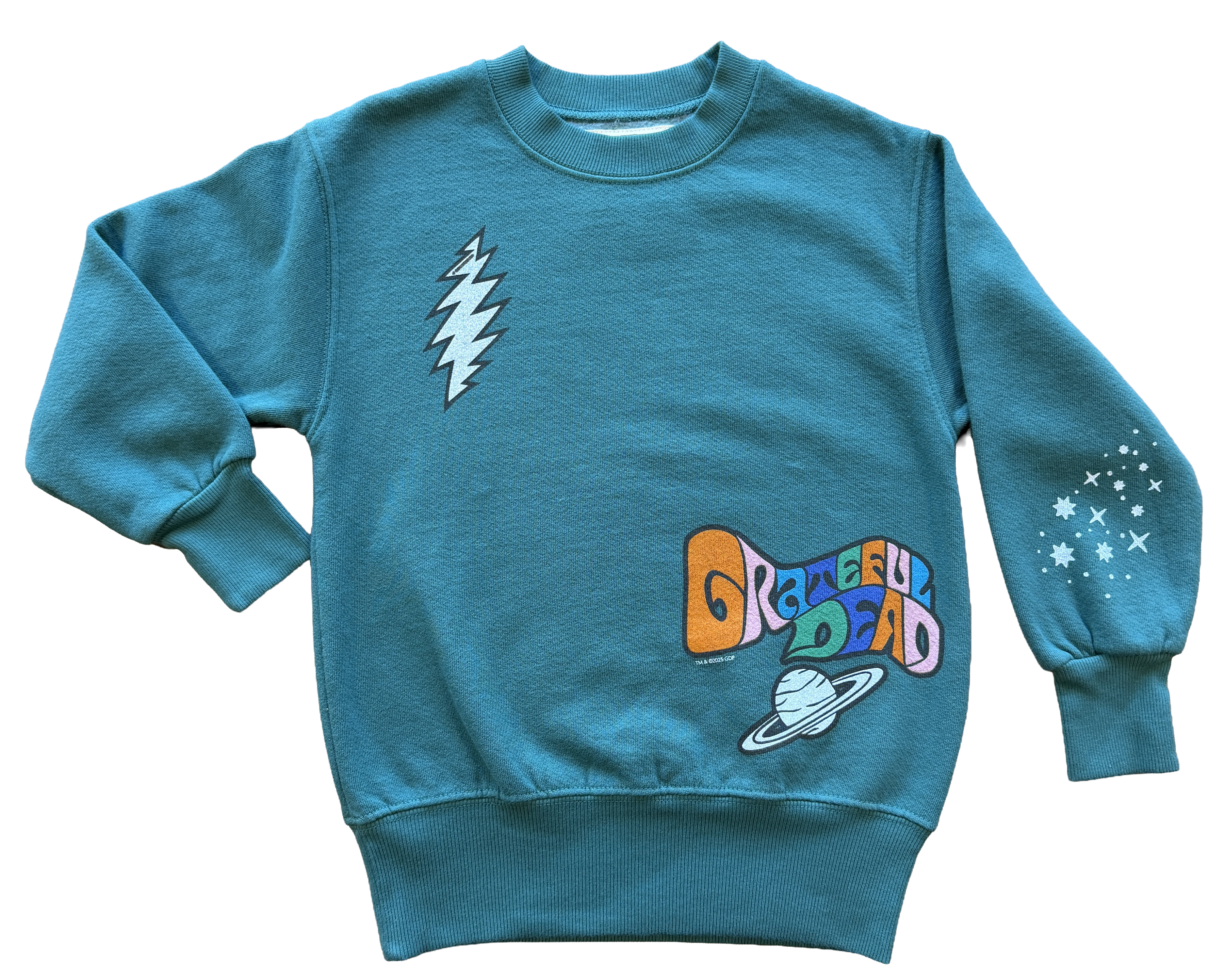 Grateful Dead Moon and Bears Green Crewneck