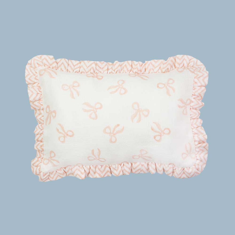 Muslin Ruffle Mini Pillow